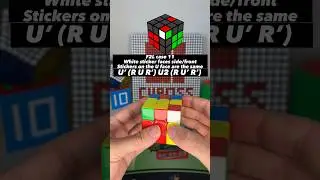 F2L case 11: The white sticker faces side/front