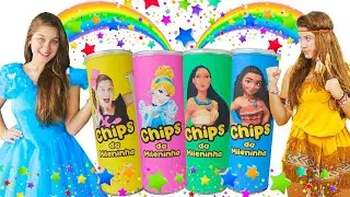 MILENINHA FINGE BRINCAR DE PRINCESA 2 | Kids Pretend Play Princess with Magic Chips الشبس السحري !!