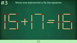 Matchstick Math Puzzles That Confuse Your Brain