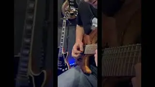 Adding guitar layers. I love playing melodies on a single string for the tone and unique character