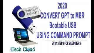 2020 Convert GPT to MBR disk Bootable USB