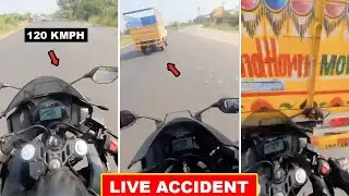 PRESENCE OF MIND & R15 BRAKING SAVED RIDER 🥵 120 KMPH
