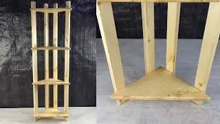 ✅ Corner shelving made of wood | Do it yourself