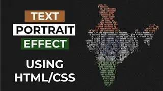Text Portrait Effect | Independence day |CSS Effect | HTML CSS Tutorials