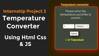 Temperature Converter (Internship Project2) Completed !
