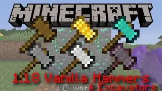 Minecraft Vanilla Hammers and Excavators Datapack Update for 1.17+/1.18+