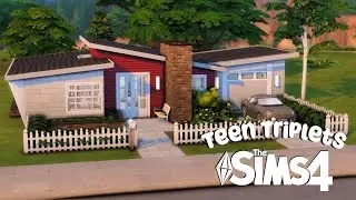 Triplet's Dorm House | No CC | Sims 4 Speed Build