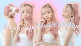 60 second lazy day hairstyles 🎀 cute hairstyles for messy hair