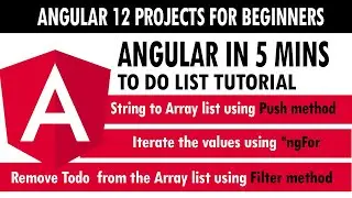 Angular10 project for beginners, Build your first Angular project, To do list Angular 12 Tutorial,
