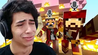 This Minecraft BedWars is CHAOS with a VOICE MOD.