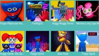 Poppy Playhouse Horror,FiveNight 2,Huggy Wuggy Horror,Mommy Long Legs,Huggy Game,Poppy Horror,Bear