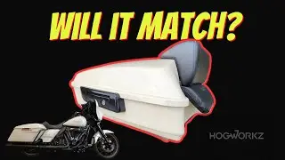 Harley Davidson Color Match Chopped Tour Pack by Hogworkz | White Sand Pearl