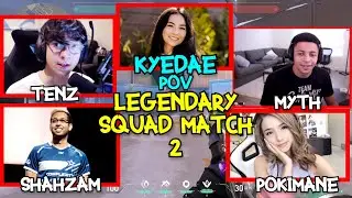 VALORANT KYEDAE PLAYS WITH / TENZ - POKIMANE - SHAHZAM - MYTH ! Funny Match [Jett Icebox Gameplay]