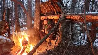 🔥ДОМ ПОД ЗЕМЛЕЙ🔥 В МОРОЗ🥶🔥ГОЛЫМИ РУКАМИ🔥В ЛЕСУ☝☠🔥