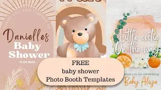 FREE baby shower photo booth templates