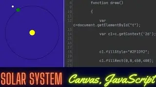 Solar system in HTML and JavaScript using Canvas | #html #js #canvas #codingtech #programming