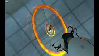 Falling through infinite portals