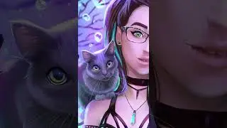 Painting my cat! 