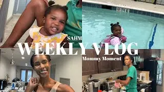 WEEKLY VLOG | DITL| Mommy Moment| Toddler swimming| Making Brownies|  #ditlvlog #sahmlife #sahm
