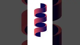 Spiral 3D abstract logo design in Adobe Illustrator 
