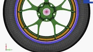 Femto Engineering - Femap Simulation graphics for Geric carbon fiber wheel