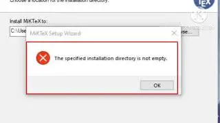 Fix The installation directory is not empty miktex | Unable to install MiKTeX after uninstalling