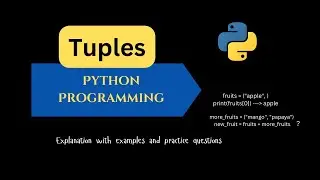 Tuple In Python | What are Tuples in Python Beginners Tutorial | Python for Beginners