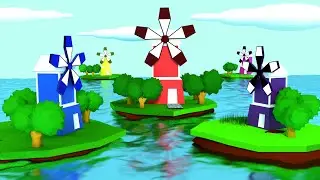 Learn Colours with Wind Mills Islands - Let's Learn New Show For Kids in English - Twinkle TV