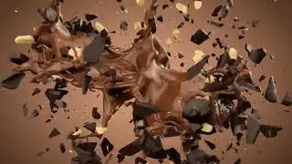 chocolate bar explosion | CGI video