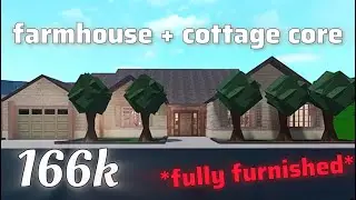 Building a farmhouse + cottage core house in bloxburg! (SPEED BUILD) *Bloxburg*