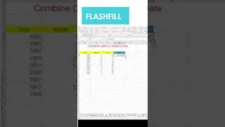 Excel Flashfill Youtube Short