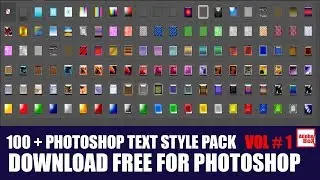 100 + PHOTOSHOP TEXT STYLE VOL # 1 2018 [Adobe BoX]
