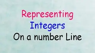 How to represent Integers on a Number Line