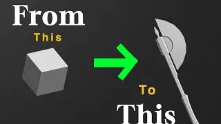 From a Cube to Axe in Blender - Full video