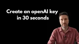 Create an openAI key in 1 min. Overcome the initial error when you try to create a key on onboarding