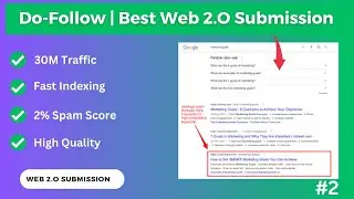 30 M High Traffic Web 2.O Submission Website | How to Do Web 2.O Submission | 