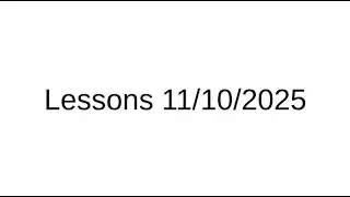Lessons 11-10-2025
