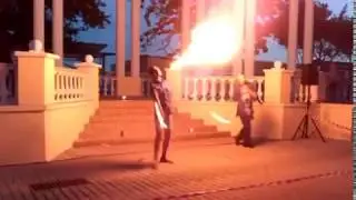 Огненное шоу в Евпатории.