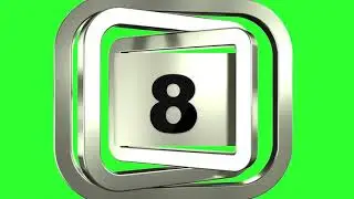 3d top 10 to top 20 Numbers countdown  Animation with green screen (black mart)
