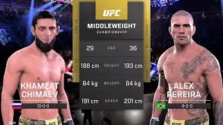 Khamzat Chimaev vs Alex Pereira Full Fight - UFC 5 Fight Of The Night
