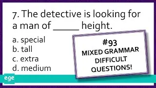English Grammar Exercises #93 | Mixed Grammar Quiz English Test Hard