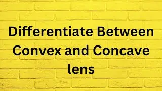 Differentiate between Convex and Concave lens