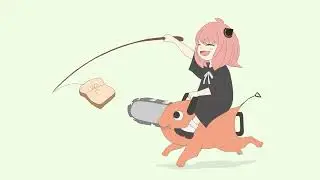 Anya riding Pochita