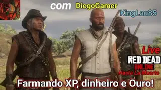 LIVE no Red Dead 2 Online Farmando XP, Dinheiro e Ouro! Com @diegogamer-j9m