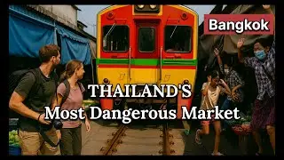 Crazy Maeklong Railway Market. Where To Travel in Bangkok 🇹🇭