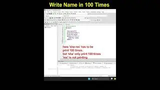 How to Write Names in 100 Times in C Program | C Programming | Coding Guidelines Tamil