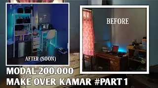 MAKE OVER KAMAR DENGAN LOW BUDGET (200K) | PART 1 #kamaraesthetic #dekorasikamartidur