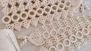 Caminho de mesa com ARGOLAS e BARBANTE modelo NOVIDADE ELLIE CROCHET ✨ #crochet #love #decoration