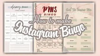 Bingo Templete Tutorial For Instagram