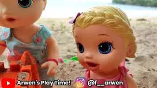 Baby Alive Beach part 1 : Audry failed making sand castle